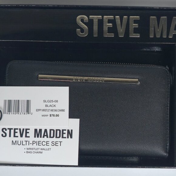 Steve Madden Bzippy Women's Wristlet Wallet And Keychain Gift Set - Picture 6 of 8